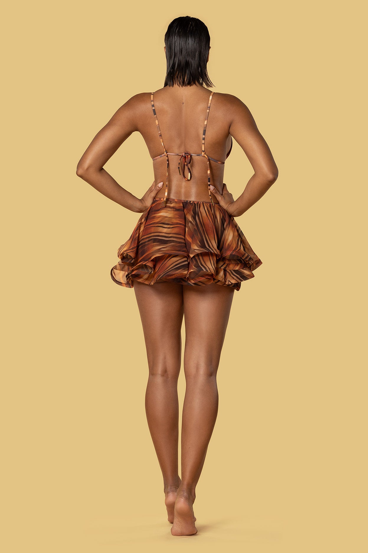 Ari Caramel Tiger Skirt
