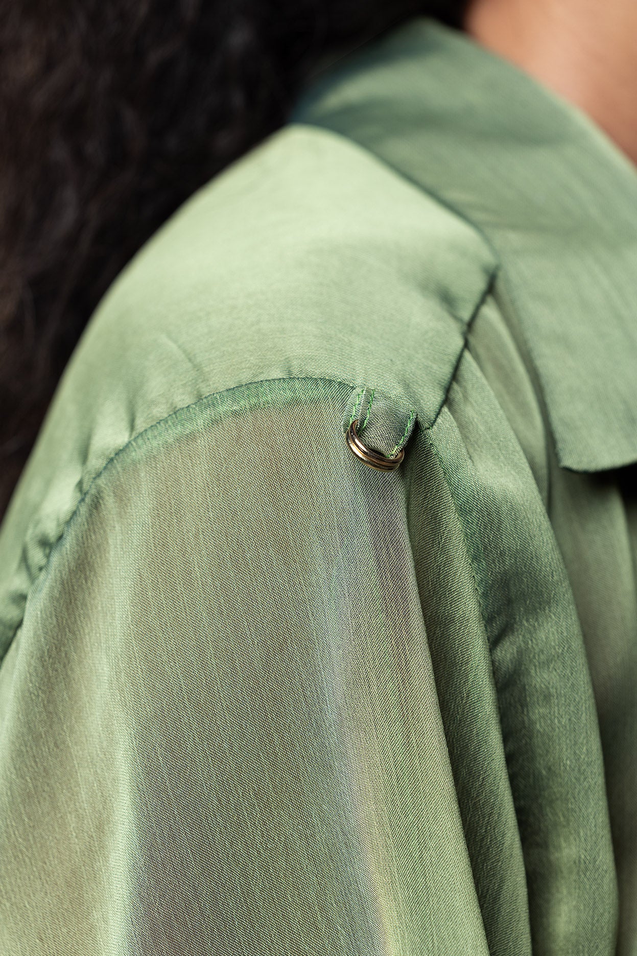 Isla Chiffon Top Olive