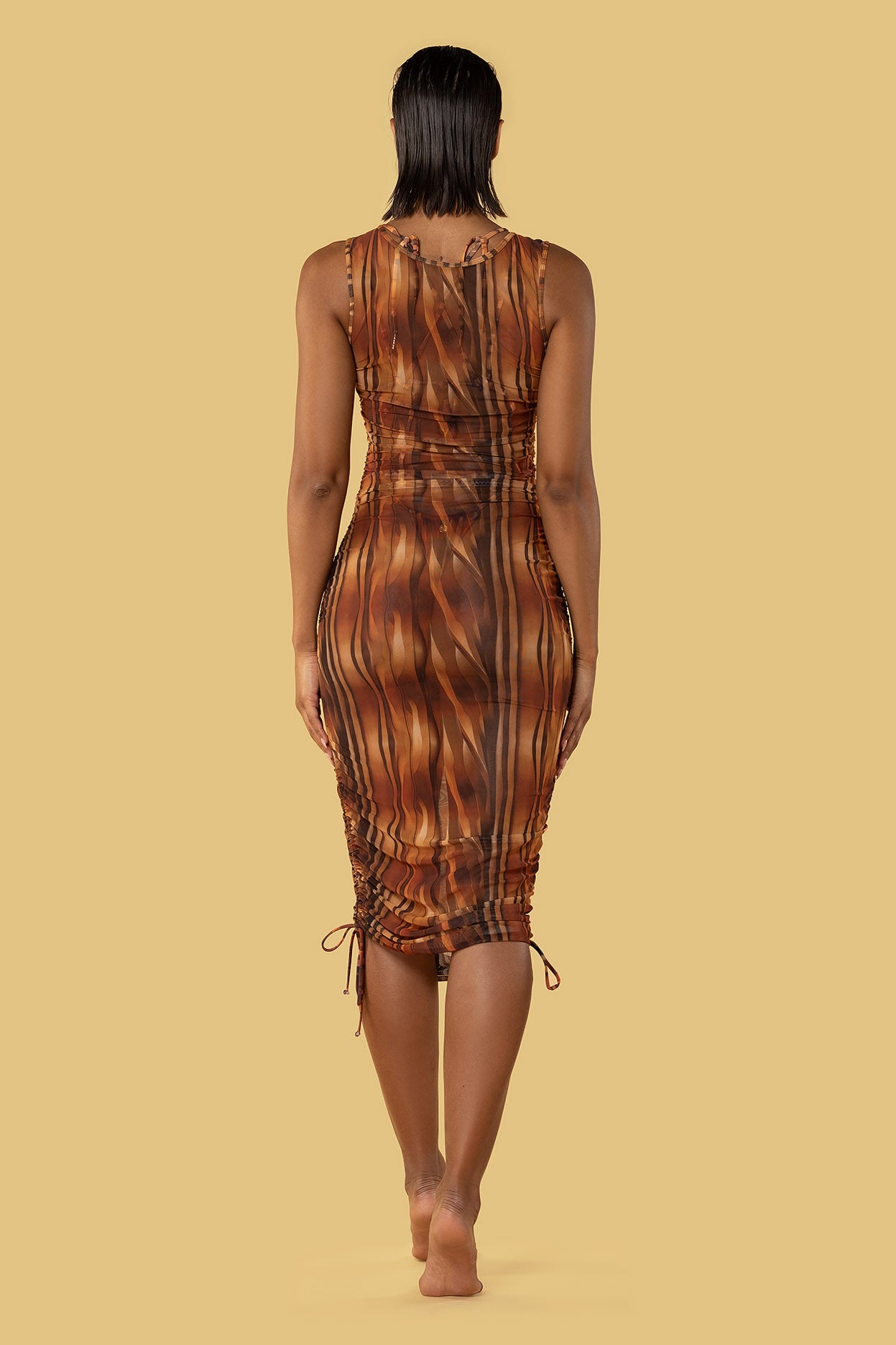 Kaori Caramel Tiger Dress