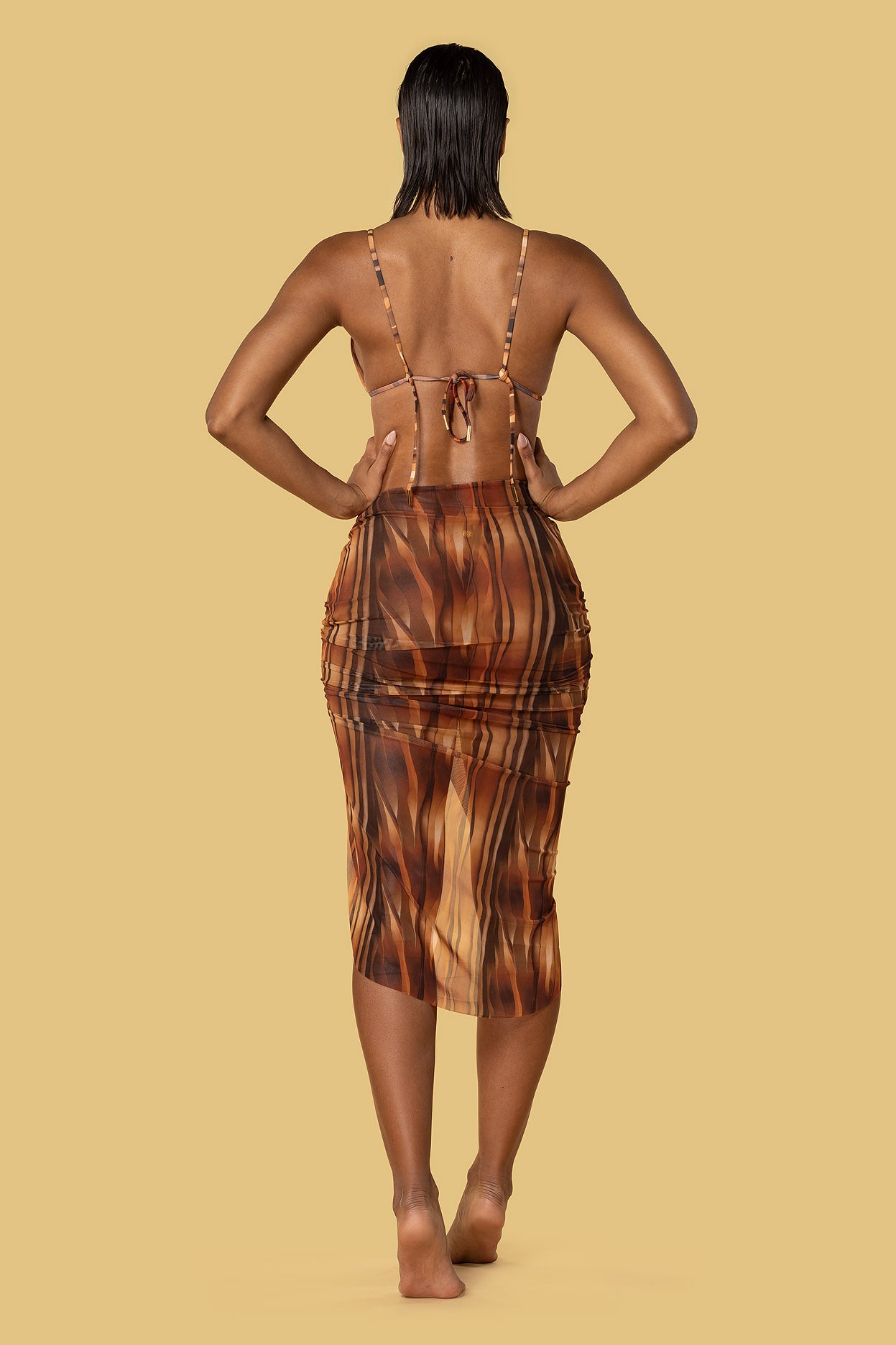 Mazi Caramel Tiger Skirt