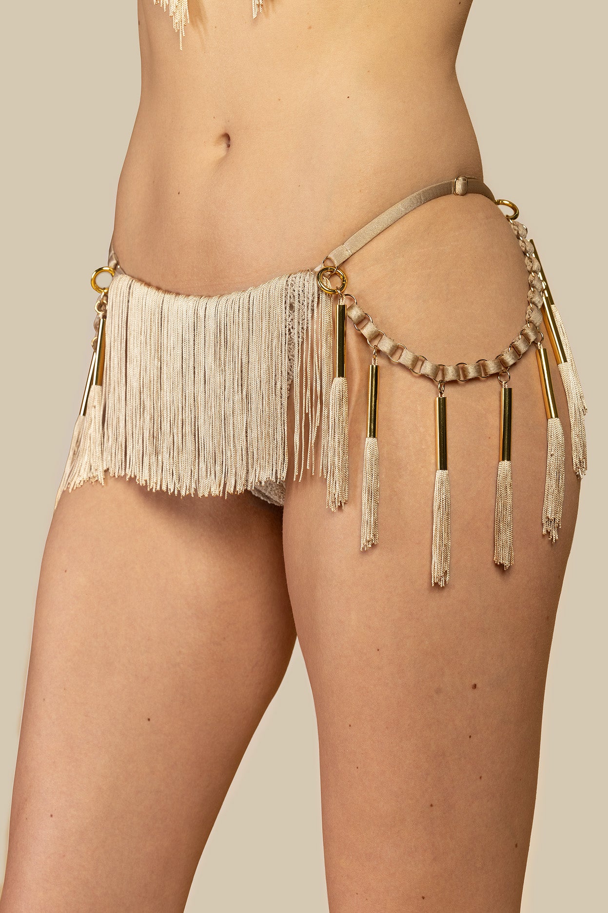 Selene Fringe Bottom - Desert Sand