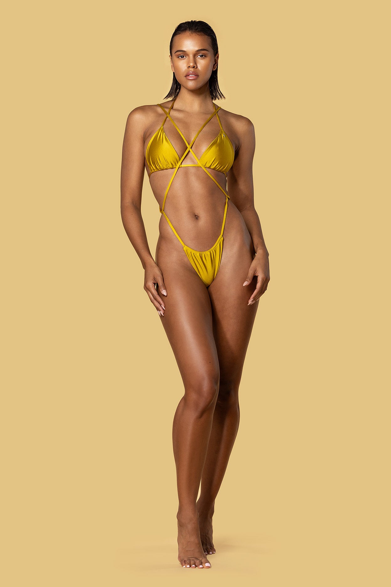 Zia Thong Bottom Chartreuse