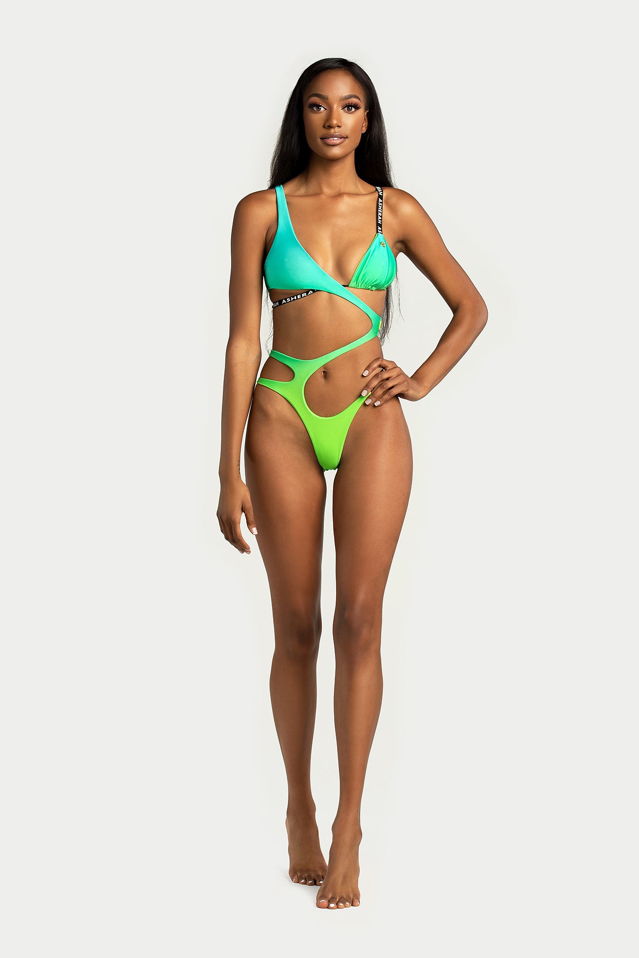 Neon Lime Micro Mini Bikini Set - One Size