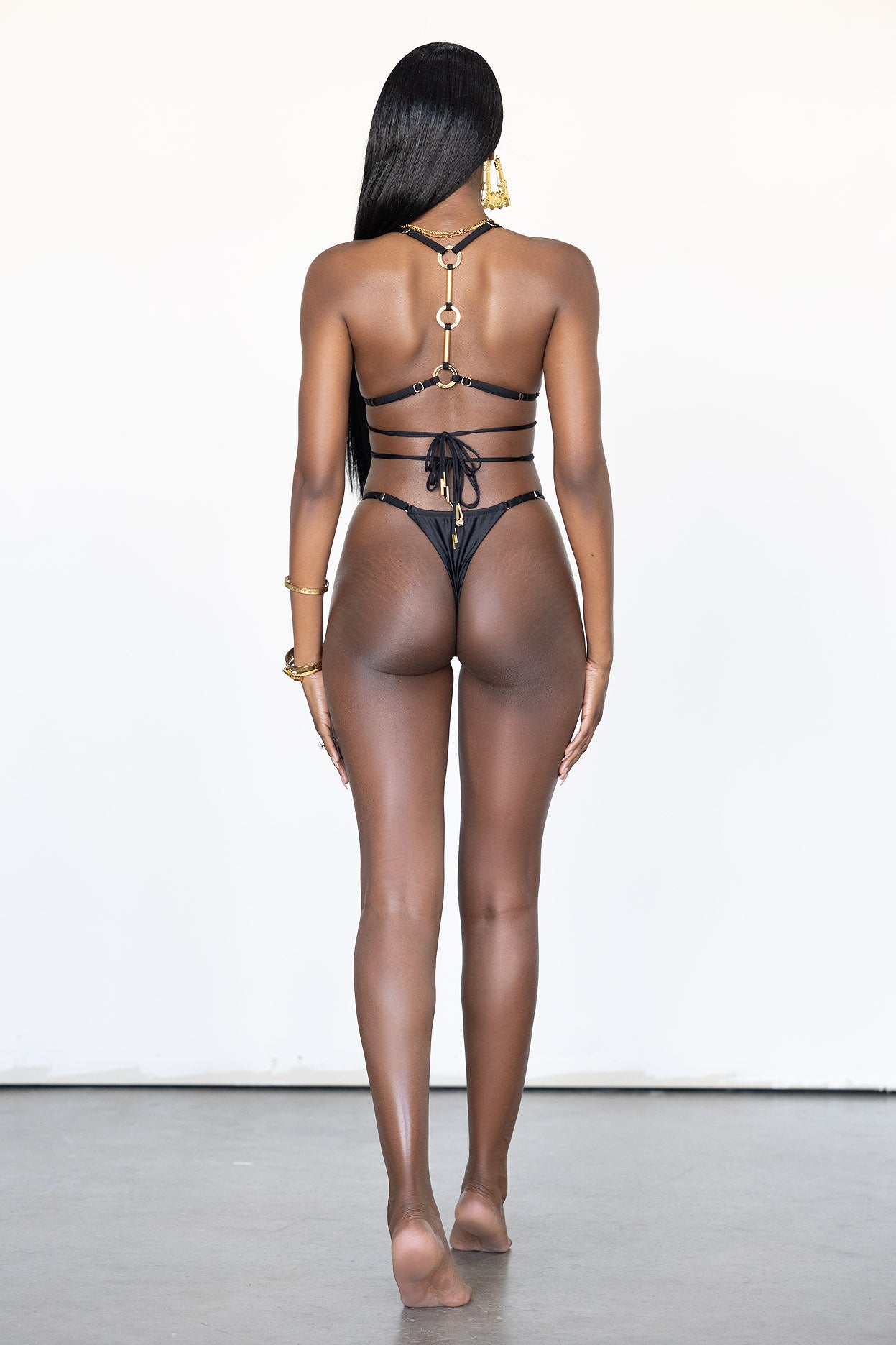 Athena Thong Bottom Black