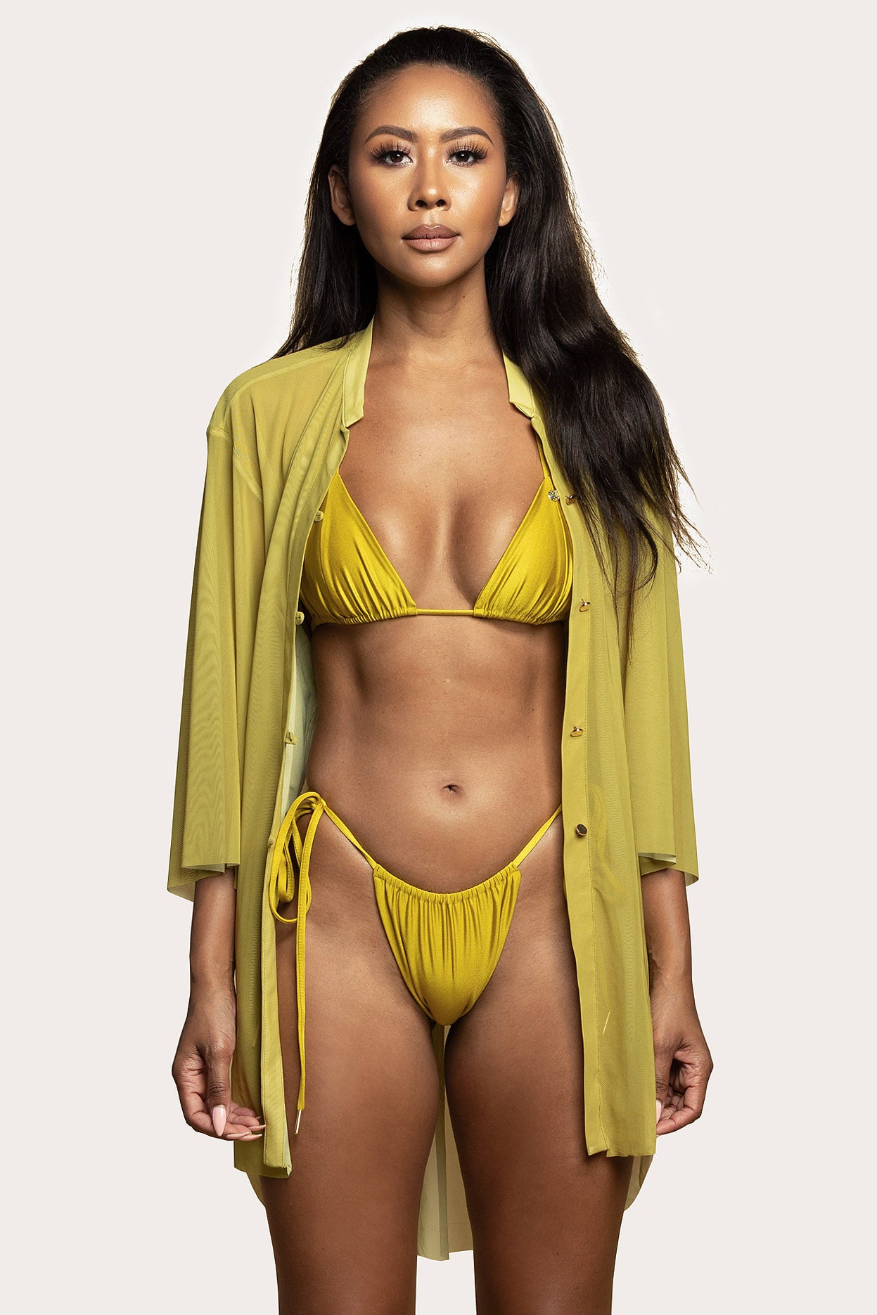 Merina Mesh Top Chartreuse
