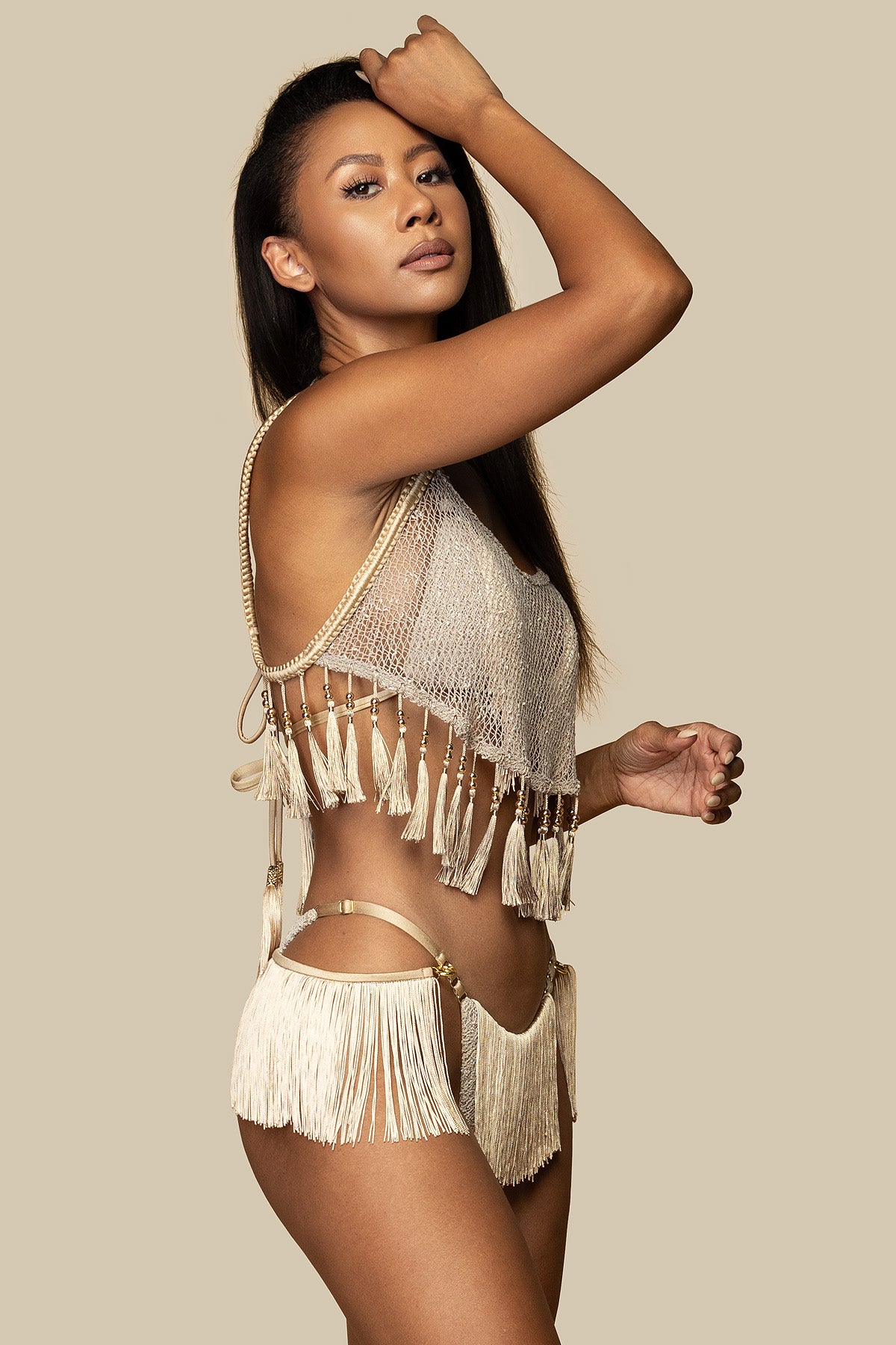 Zahara Net Top - Dune